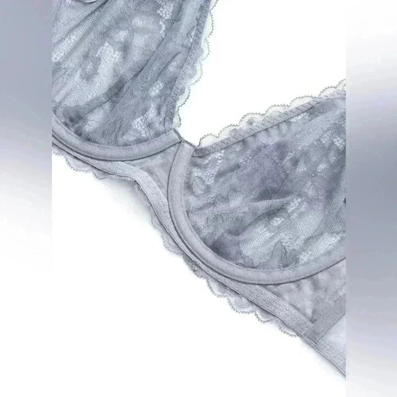 NEW⭐️ WingsLove Sexy Lace Bra See Through Sheer Deep V Plunge Bralette - Picture 3 of 12